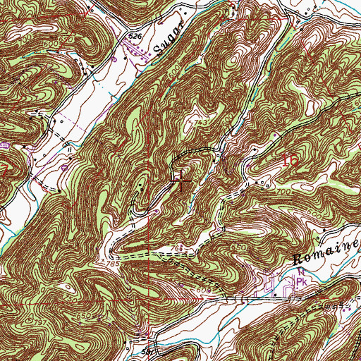 Topographic Map of Township of Rock, MO