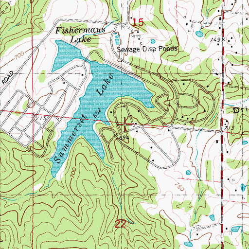 Topographic Map of Township of Valle, MO