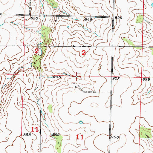 Topographic Map of Township of Chilhowee, MO