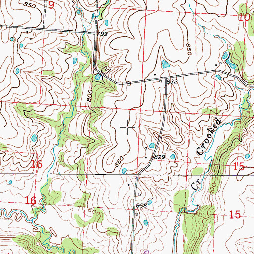 Topographic Map of Township of Hazel Hill, MO