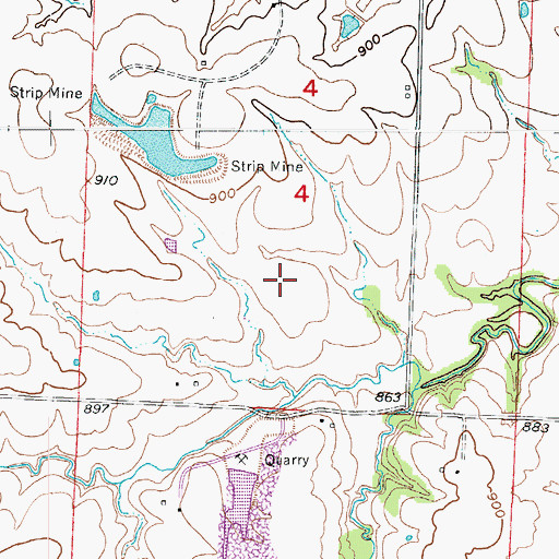 Topographic Map of Township of Jefferson, MO