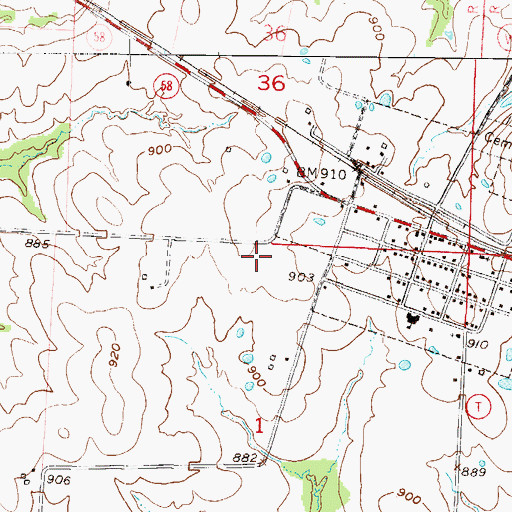 Topographic Map of Township of Kingsville, MO