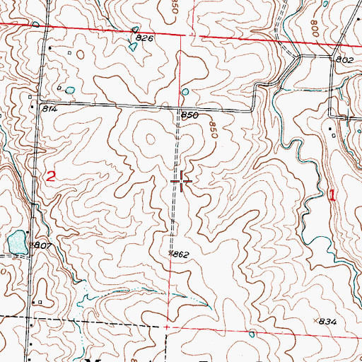 Topographic Map of Township of Madison, MO