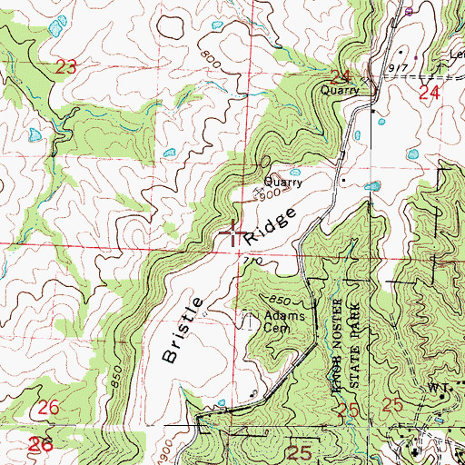 Topographic Map of Township of Montserrat, MO