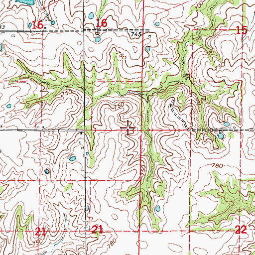 Topographic Map of Township of Benton, MO