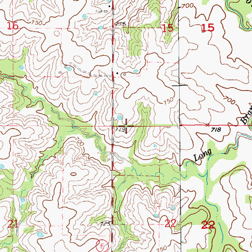 Topographic Map of Township of Jeddo, MO