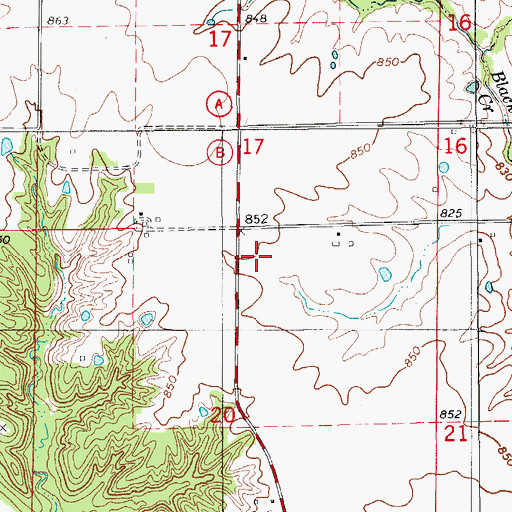 Topographic Map of Township of Salt River, MO