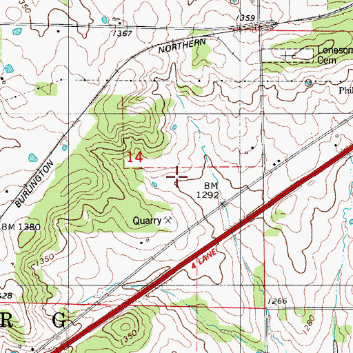 Topographic Map of Township of Phillipsburg, MO