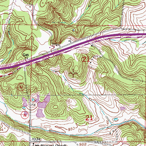 Topographic Map of Township of Smith (historical), MO