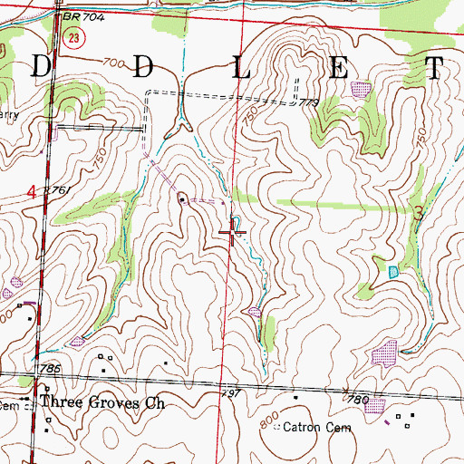 Topographic Map of Township of Middleton, MO