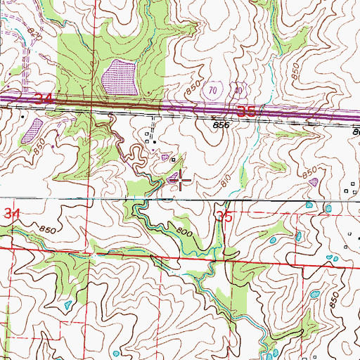 Topographic Map of Township of Washington, MO