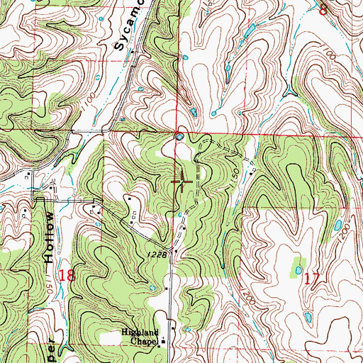 Topographic Map of Township of Lincoln, MO