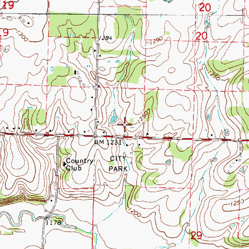 Topographic Map of Township of Mount Vernon, MO