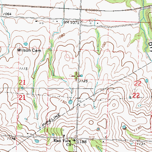 Topographic Map of Township of Vineyard, MO