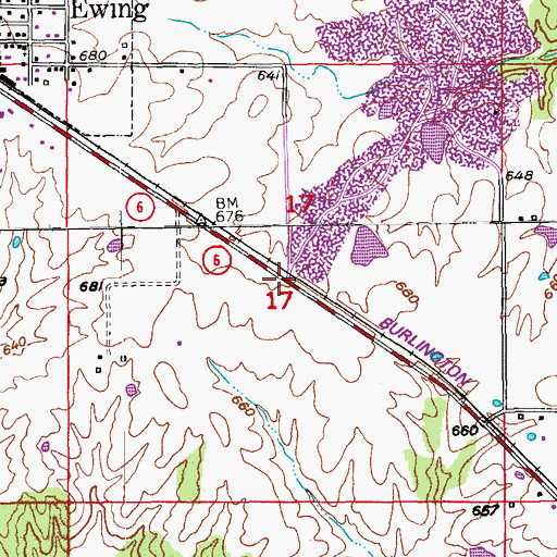 Topographic Map of Township of Highland, MO