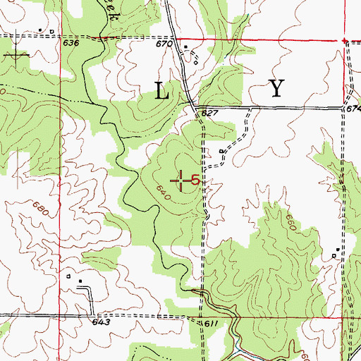 Topographic Map of Township of Lyon, MO