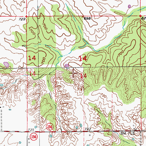 Topographic Map of Township of Salem, MO