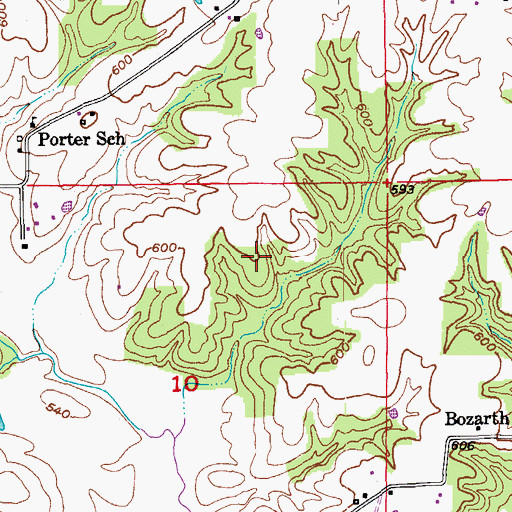 Topographic Map of Township of Union, MO