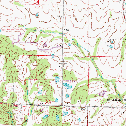 Topographic Map of Township of Clark, MO