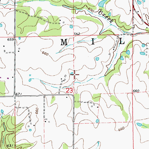 Topographic Map of Township of Millwood, MO