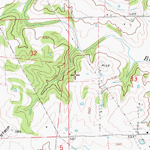 Topographic Map of Township of Monroe, MO