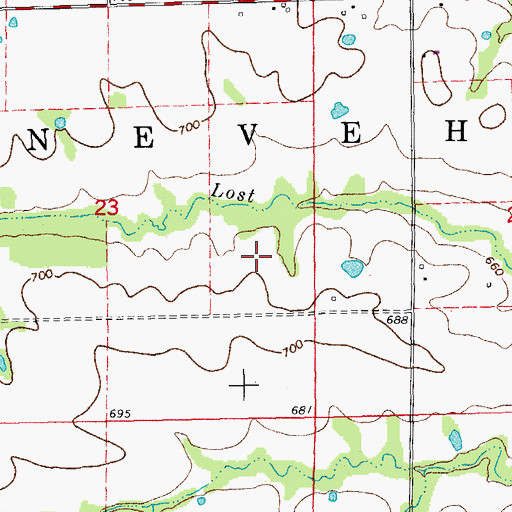 Topographic Map of Township of Nineveh, MO