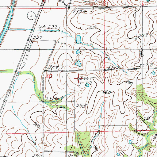Topographic Map of Township of Benton, MO