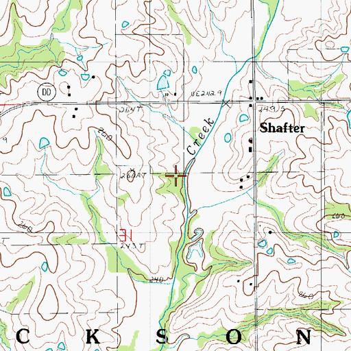 Topographic Map of Township of Jackson, MO