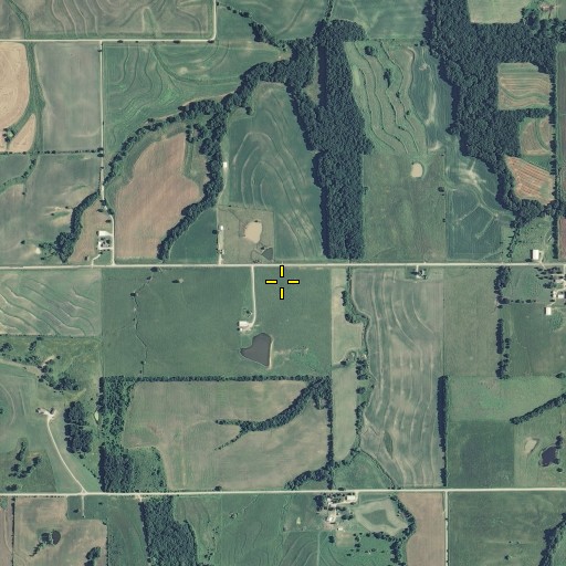Aerial/Satellite Image of Township of Blue Mound, MO