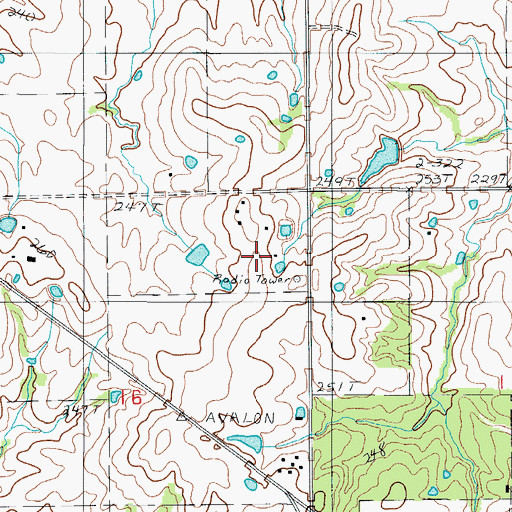 Topographic Map of Township of Fairview, MO