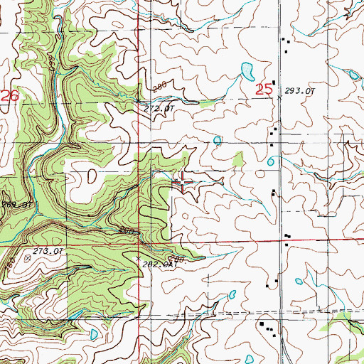Topographic Map of Township of Jackson, MO