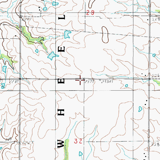 Topographic Map of Township of Wheeling, MO