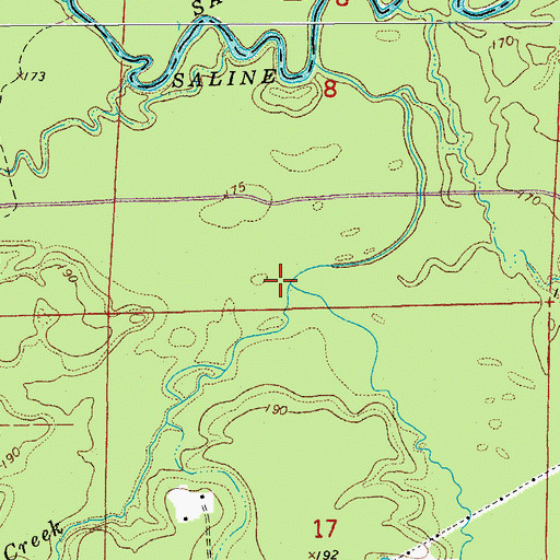 Topographic Map of Cow Head Creek, AR