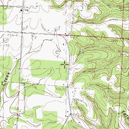 Topographic Map of Township of Anderson West, MO