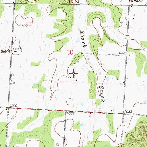Topographic Map of Township of Buffalo Hart, MO
