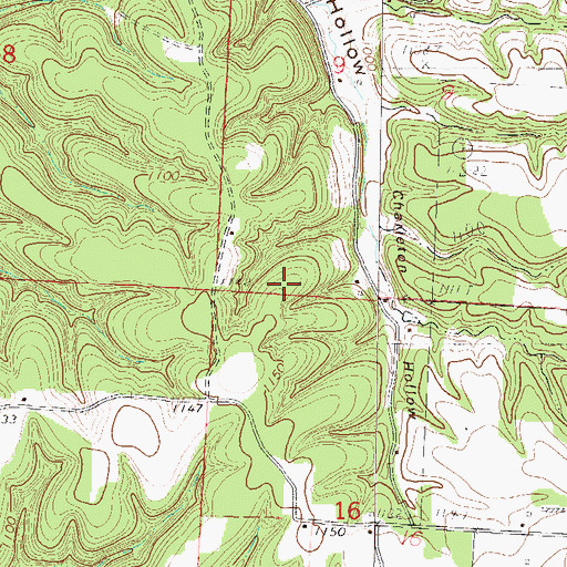 Topographic Map of Township of Buffalo May, MO