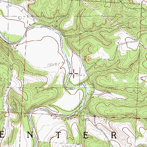 Topographic Map of Township of Center, MO
