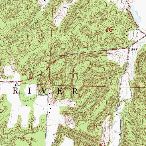 Topographic Map of Township of Elk River West, MO