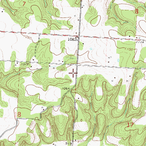 Topographic Map of Township of McMillen Coy, MO