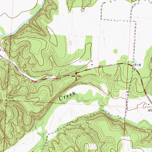 Topographic Map of Township of McMillen Tiff, MO