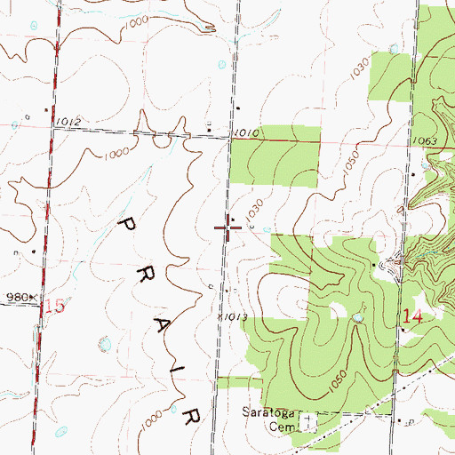 Topographic Map of Township of Prairie, MO