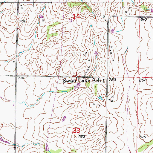 Topographic Map of Township of Callao, MO