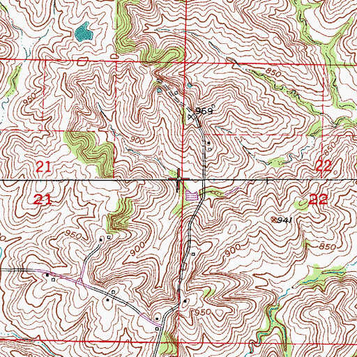 Topographic Map of Township of Drake, MO