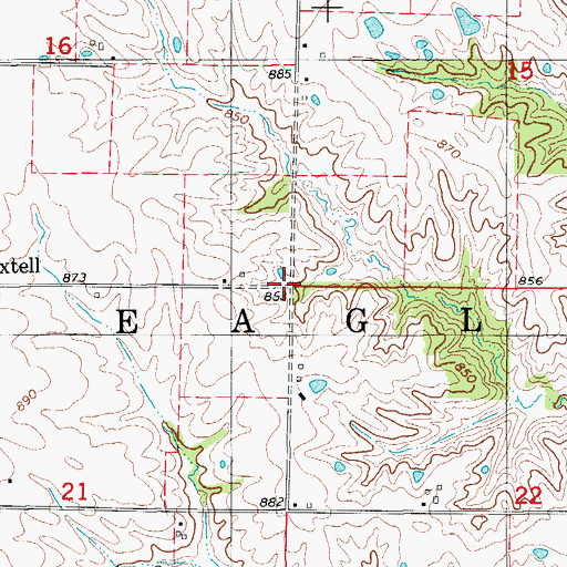 Topographic Map of Township of Eagle, MO