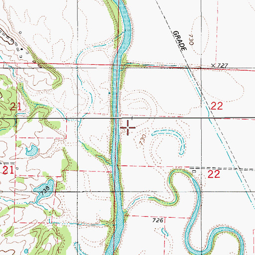 Topographic Map of Township of Easley, MO