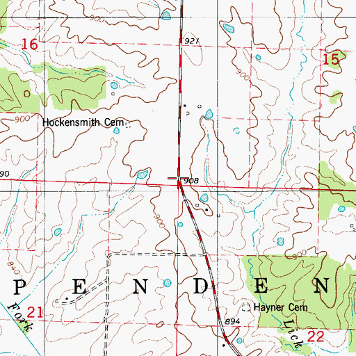 Topographic Map of Township of Independence, MO