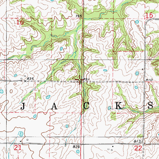 Topographic Map of Township of Jackson, MO
