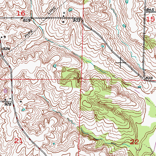 Topographic Map of Township of Russell, MO