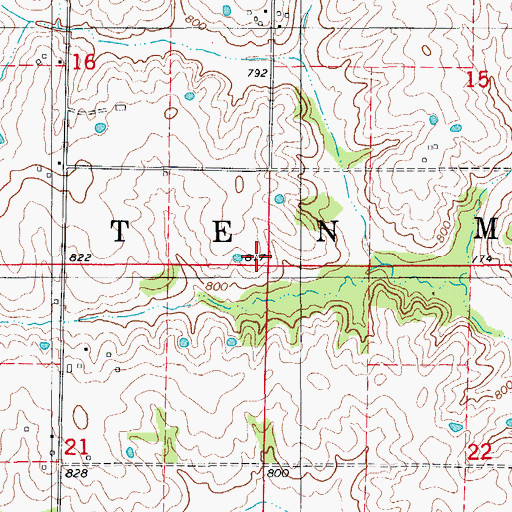 Topographic Map of Township of Ten Mile, MO
