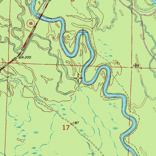 Topographic Map of Cox Creek, AR